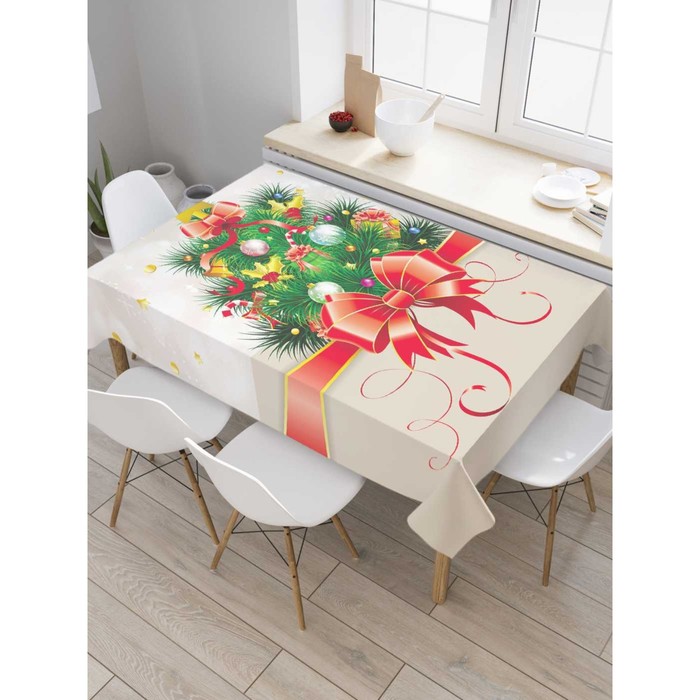 

Скатерть на стол «Новогодняя открытка», прямоугольная, сатен, размер 120х145 см