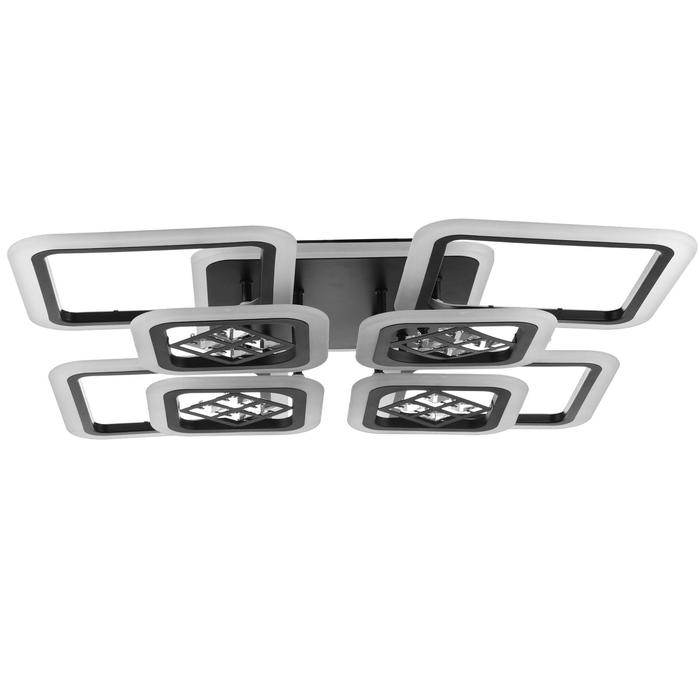 

Люстра с ПДУ 1133/8BK LED 160Вт 3000-6000К+LED подсветка диммер черный 60х60 см