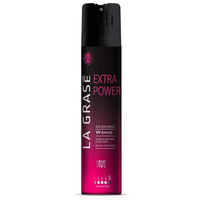 Лак для волос La Grase Extra Power, 400 мл лак для волос сильной фиксации la grase extra power 400 мл