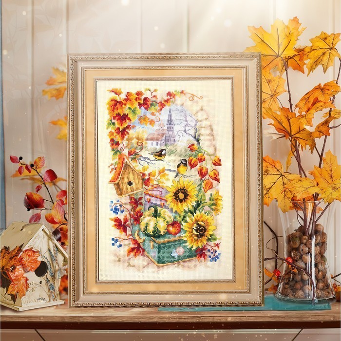 фото Набор для вышивания крестом «яркая осень» чудесная игла