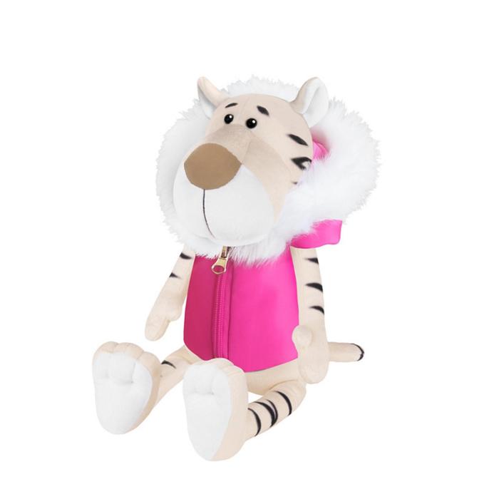 фото Мягкая игрушка «тигрица белая в розовой жилетке», 24 см maxitoys luxury