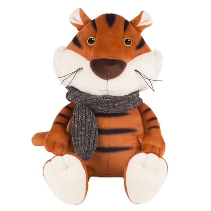 Тигруша. Игрушка Maxitoys тигр в шарфе. Тигруша интернет магазин. Мягкая игрушка Maxitoys бычок Федот в вязаном шарфе.