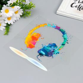 

Термонаклейка "Наушники - брызги краски" 21х19,6 см