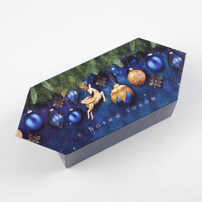 Сборная коробка‒конфета «Новогодние игрушки», 9,3 × 14,6 × 5,3 см