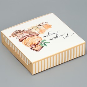 Коробка складная «Сладкой жизни», 14 × 14 × 3,5 см от Сима-ленд