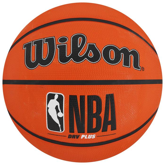 фото Мяч баскетбольный wilson nba drv plus, арт.wtb9200xb06 размер 6, резина, бутиловая камера, цвет коричневый