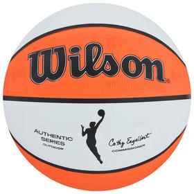 Мяч баскетбольный WILSON WNBA Authentic Series Outdoor, арт.WTB5200XB06, размер 6, резина, бутиловая камера, цвет белый от Сима-ленд