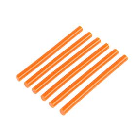 Клеевые стержни TUNDRA, 7 х 100 мм, оранжевые, 6 шт.