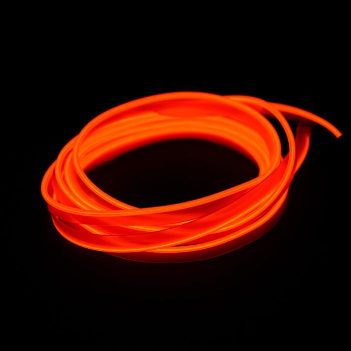 Неоновая нить Cartage для подсветки салона, адаптер питания 12 В, 2 м, оранжевый