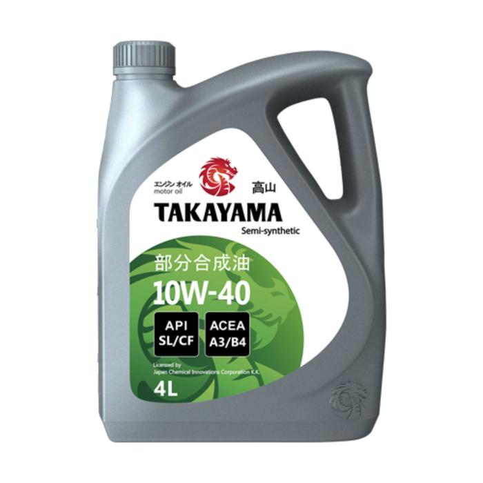 фото Масло takayama 10w-40 api sl/сf, полусинтетическое, пластик, 4 л