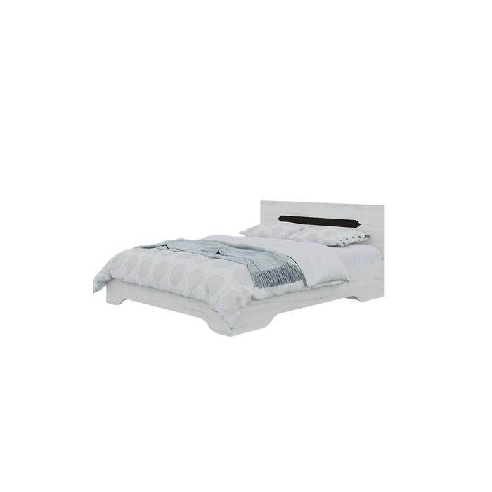 Кровать «Вега», ЛДСП, 160х200 см, без основания, цвет крафт белый/венге
