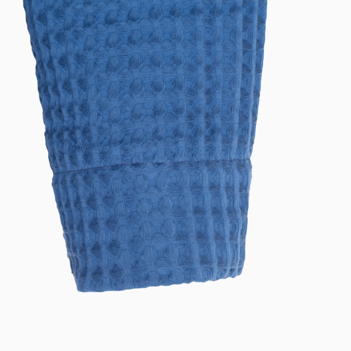 Халат вафельный мужской удлиненный Этель "Boho" р. 54-56, цв. синий, 100%хл, 290 г/м2