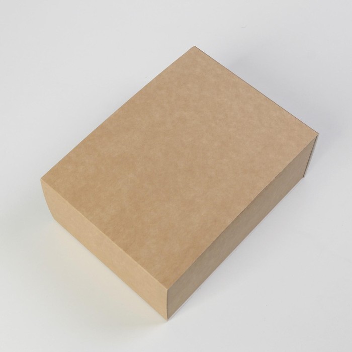 Коробка подарочная складная крафтовая, упаковка, 20 х 15 х 8 см коробка складная джентельмен 20 х 15 х 8 см