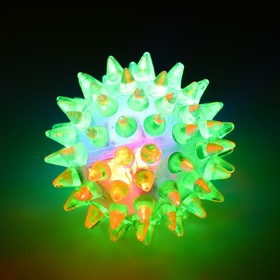 Мяч светящийся для животных малый, TPR, 4,5 см, жёлтый от Сима-ленд