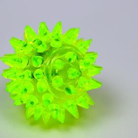 Мяч светящийся для животных малый, TPR, 4,5 см, жёлтый от Сима-ленд