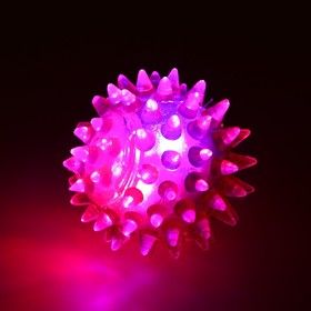 Мяч светящийся для животных малый, TPR, 4,5 см, розовый от Сима-ленд