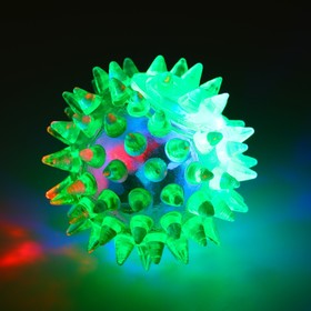 Мяч светящийся для животных малый, TPR, 4,5 см, зелёный от Сима-ленд