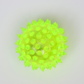 Мяч светящийся для собак средний, TPR, 5,5 см, жёлтый от Сима-ленд