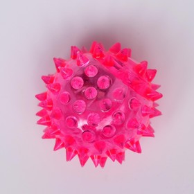 Мяч светящийся для собак средний, TPR, 5,5 см, розовый от Сима-ленд