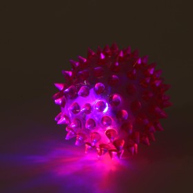 Мяч светящийся для собак средний, TPR, 5,5 см, розовый от Сима-ленд