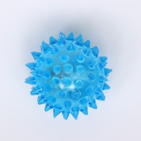 Мяч светящийся для собак средний, TPR, 5,5 см, голубой от Сима-ленд