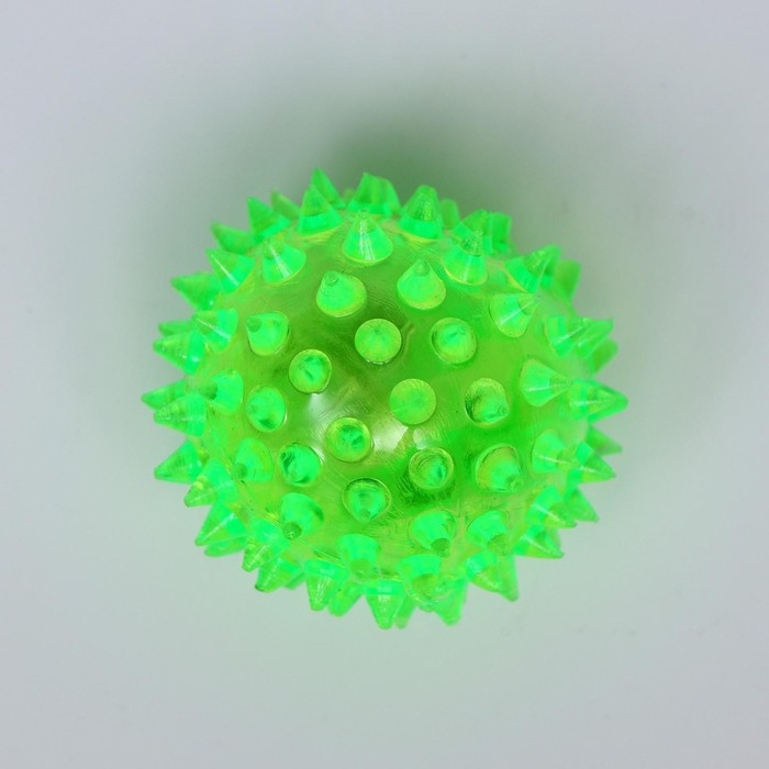 фото Мяч светящийся для собак средний, tpr, 5,5 см, зелёный пижон