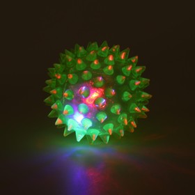 Мяч светящийся для собак средний, TPR, 5,5 см, зелёный от Сима-ленд