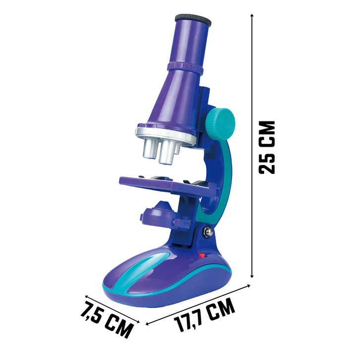 цена Микроскоп «Юный биолог», кратность увеличения 450х, 200х, 100х, с подсветкой