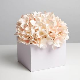 Коробка для цветов с PVC крышкой, сиреневая, 17 х 17 х 12 см Ош