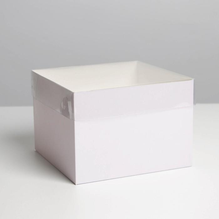 

Коробка для цветов с PVC крышкой, сиреневая, 17 х 17 х 12 см