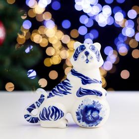 

Сувенир "Тигр на шаре", деколь, 11х5х11 см