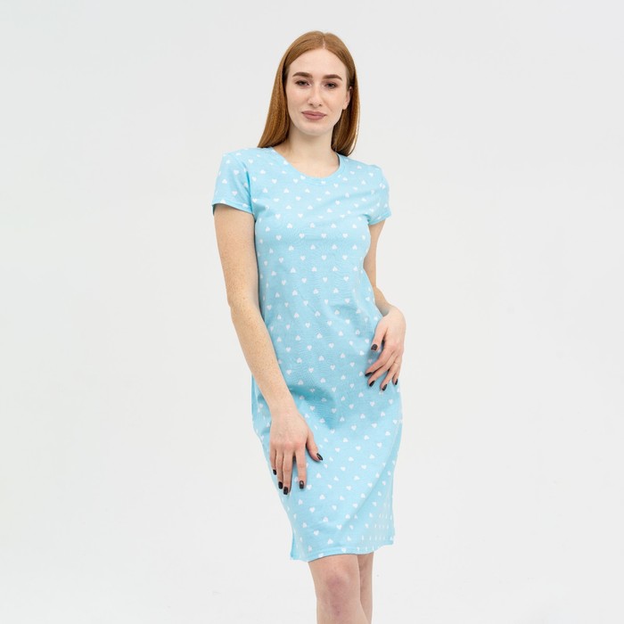 Сорочка женская, цвет голубой, размер 44
