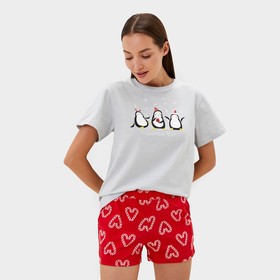 Пижама новогодняя женская (футболка и шорты) KAFTAN 'Love' размер 48-50 Ош