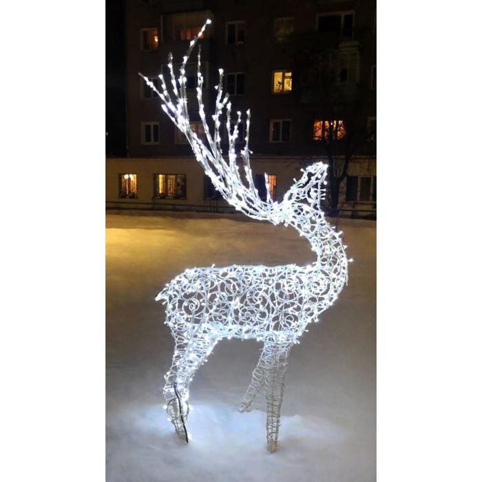 Светодиодная фигура «Олень», 75 × 110 × 35 см, 50 Вт, 220 В светодиодная фигура снеговик в шапке 75 × 100 × 35 см 40 вт 220 в