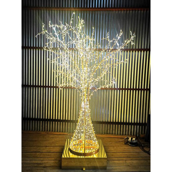 Светодиодная фигура «Золотое дерево», 200 × 400 × 200 см, 200 Вт, 220 В светодиодная фигура паровозик 500 × 200 × 120 см 220 вт 220 в