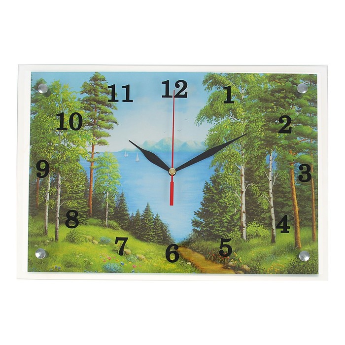 Часы настенные прямоугольные "Природа у моря", 25х35 см