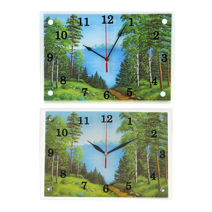 Часы настенные прямоугольные "Природа у моря", 25х35 см