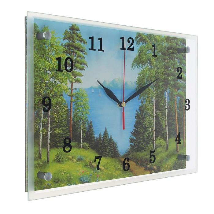 Часы настенные прямоугольные "Природа у моря", 25х35 см