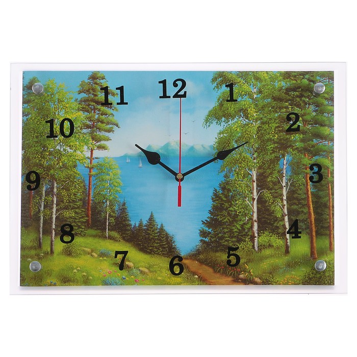 Часы настенные прямоугольные "Природа у моря", 25х35 см
