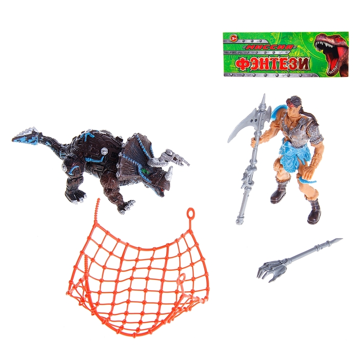 Набор фигурок "Фэнтези" с динозавром, 5 предметов, конечности двигаются