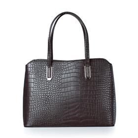 

61719 Сумка тоут отдел на молнии, цвет коричневый 34х26х14см