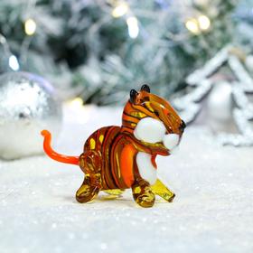 

Фигурка стеклянная "Тигр", 12х5х6.5 см, микс