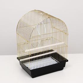 Клетка для птиц, укомплектованная, 30 х 23 х 39 см, золотая от Сима-ленд