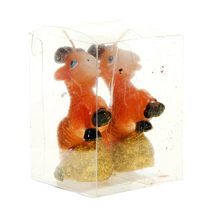 Свеча воск "Коза на золотых монетах"