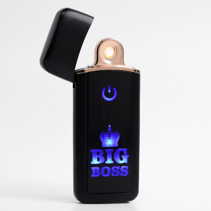 

Зажигалка электронная "Биг Босс", USB, спираль, 3 х 7.3 см, черная