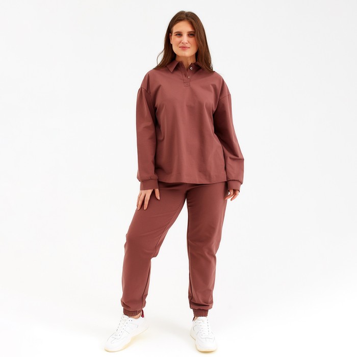 

Костюм женский (джемпер, брюки) MINAKU: Casual Collection цвет шоколадный, размер 50