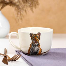

Кружка "Аппетитка с тигром", символ года 2022, белая, деколь, керамика, 0.5 л, микс