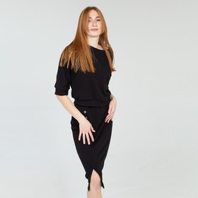 

Костюм женский (джемпер/юбка) К 48 черный р.44, жаккард