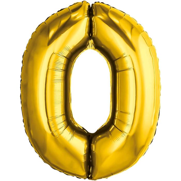 Шар фольгированный 32 «Цифра 0», цвет золотой шар фольгированный 32 цифра 0 серебро