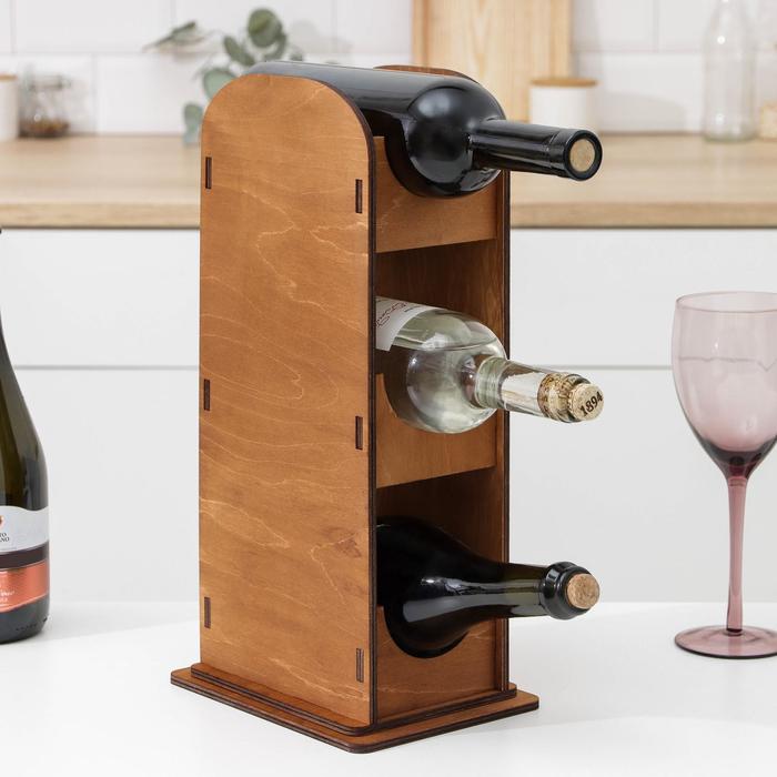 

Подставка под три бутылки WINE, 20×10×40 см